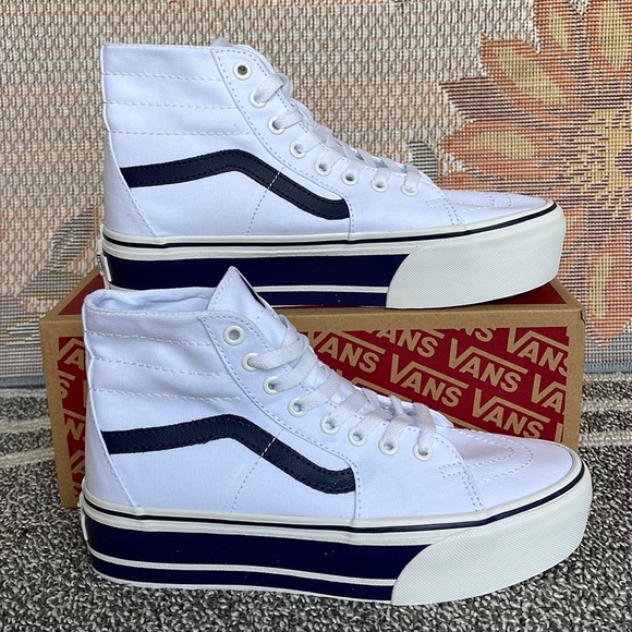 Vans Other - Vans Men’s Sk8-Hi Tapered
Sport Stripes Navy/True White
VN0A5JMKNWD
Platforms